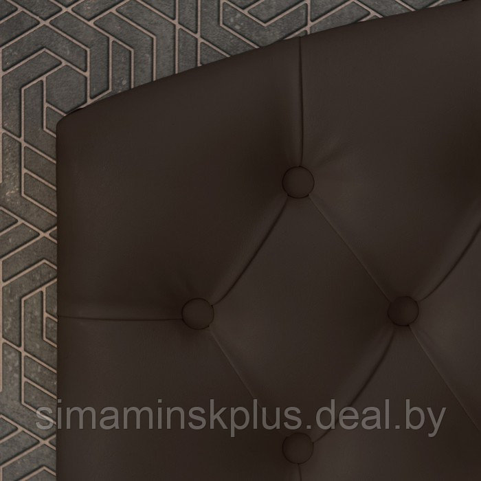 Кровать «Пальмира» без ПМ, 1600 ×2000 мм, встроенное основание, экокожа, цвет пралине - фото 5 - id-p177046283