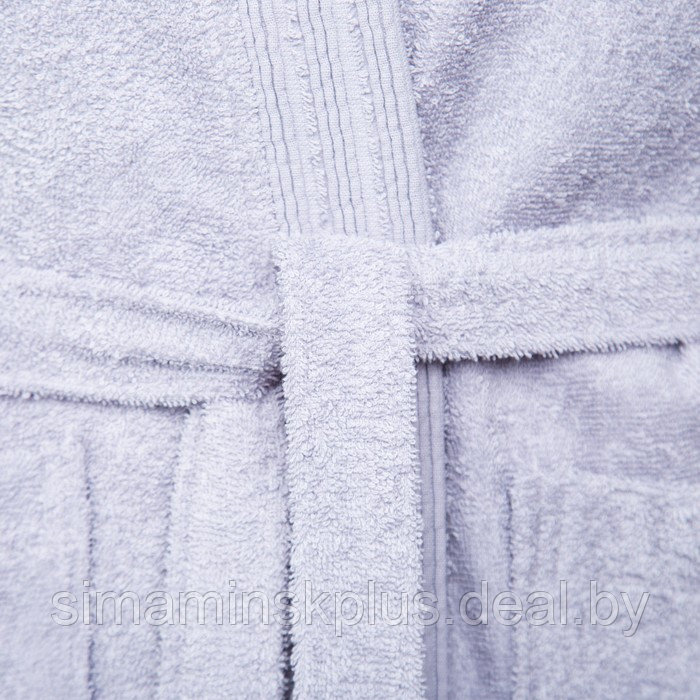Халат махровый LoveLife "Royal" цвет серый размер 46-48 (М) 100% хлопок, 330 гр/м2 - фото 8 - id-p183984259