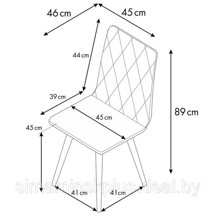 Стул обеденный Polini Home Rio SD, цвет мятный-натуральный - фото 10 - id-p216928624