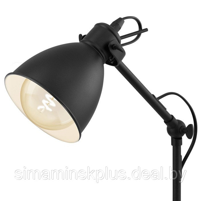 Настольная лампа Priddy 1x40Вт E27 чёрный 42,5см - фото 4 - id-p211526574