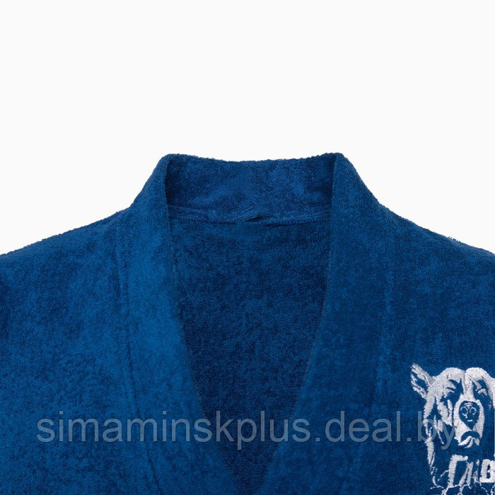 Халат махровый мужской «Глава семьи», размер 56-58, цвет синий - фото 8 - id-p216926919
