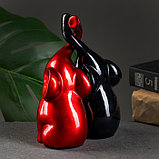 Фигура "Пара слонов" черный/бордовый, 7х12х16см, фото 3