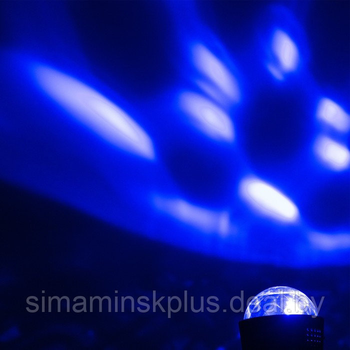 Световой прибор «Мини диско-шар» 8 см, реакция на звук, свечение RGB, 5 В - фото 4 - id-p174621498