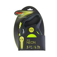 Рулетка Flexi New Neon L (до 50 кг) лента 5 м