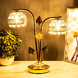 Настольная лампа "Брид" 2xG4 35Вт золото 30х12х31 см, фото 5