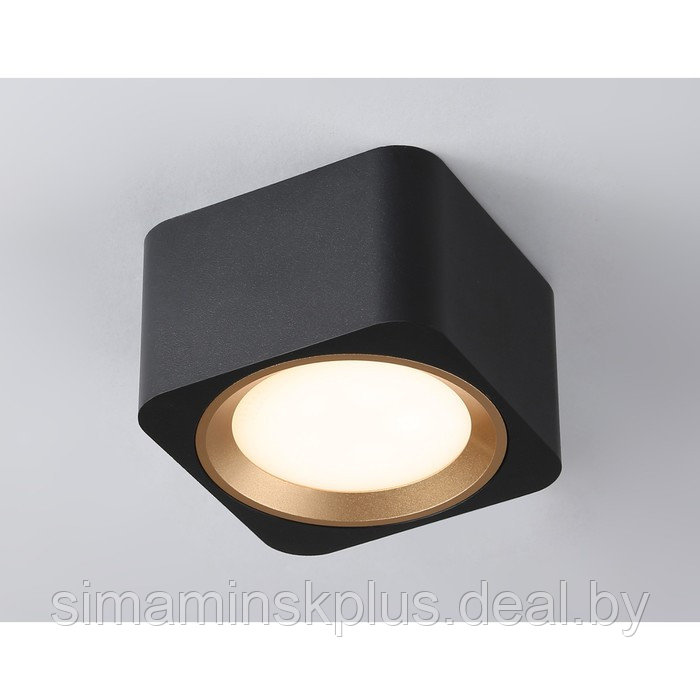 Светильник накладной со сменной лампой TN70832, GX53, 12Вт, 96х96х60 мм, цвет чёрный, золото - фото 2 - id-p214818769