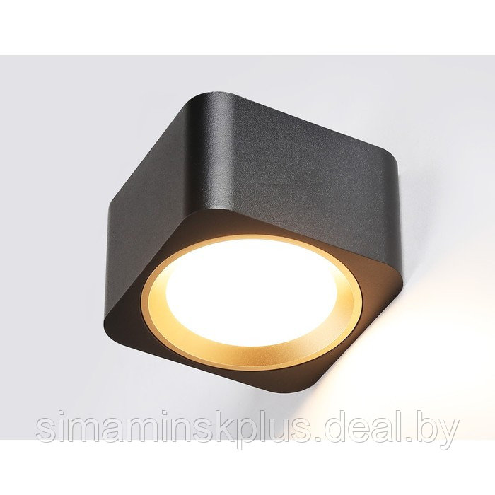 Светильник накладной со сменной лампой TN70832, GX53, 12Вт, 96х96х60 мм, цвет чёрный, золото - фото 5 - id-p214818769
