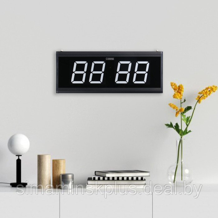 Часы электронные настенные "Соломон", с будильником, 48 x 19 x 3 см - фото 2 - id-p199620596