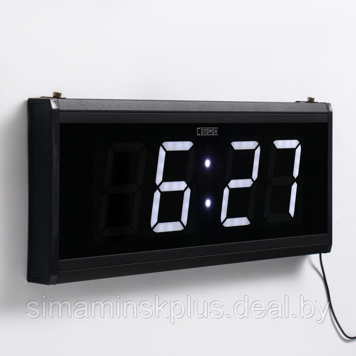 Часы электронные настенные "Соломон", с будильником, 48 x 19 x 3 см - фото 3 - id-p199620596