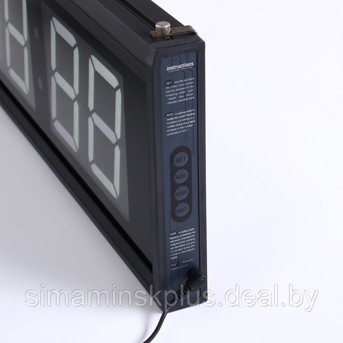 Часы электронные настенные "Соломон", с будильником, 48 x 19 x 3 см - фото 5 - id-p199620596