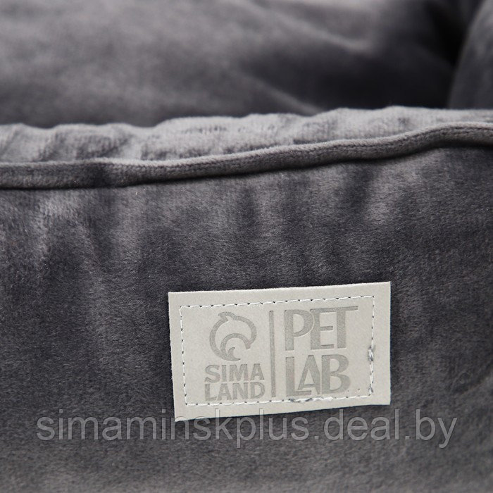 Лежанка велюровая Pet Lab, 55 х 50 х 15 см, серая - фото 4 - id-p216927374