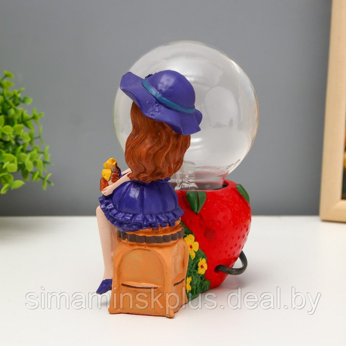 Плазменный шар "Девочка с клубничкой" 14х9х16 см - фото 4 - id-p199849004