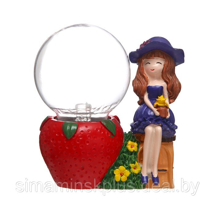 Плазменный шар "Девочка с клубничкой" 14х9х16 см - фото 8 - id-p199849004