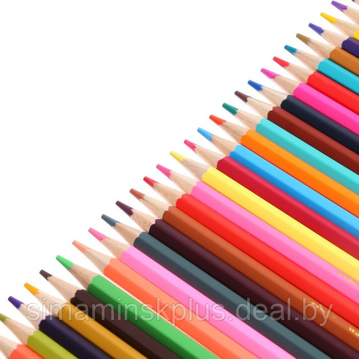 Карандаши акварельные 36 цвета, deVENTE Trio Mega Soft, 3 мм шестигранные - фото 4 - id-p203565523