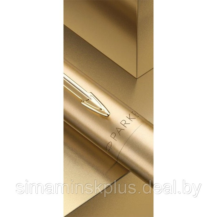 Ручка шариковая Parker Jotter Monochrome XL SE20 Gold GT М 1.0 мм, корпус из нержавеющей стали, синие чернила - фото 5 - id-p216930152