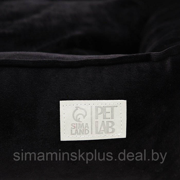 Лежанка велюровая Pet Lab, 70 х 65 х 15 см, черная - фото 4 - id-p216927380