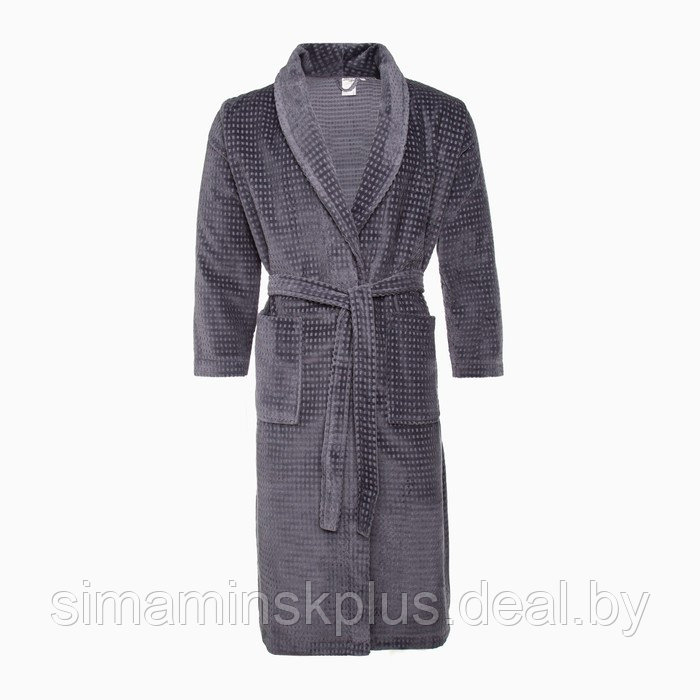 Халат махровый LoveLife "Comfort" цвет серый, размер 48-50 (S) 100% хлопок, 330 гр/м2 - фото 5 - id-p183984264