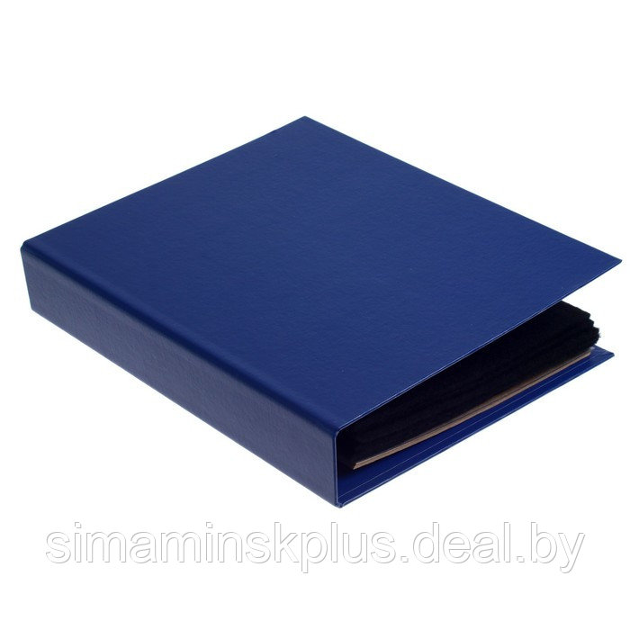 Альбом вертикальный для значков, с листами на ткани, 230 х 270 мм, бумвинил, синий - фото 2 - id-p175954055