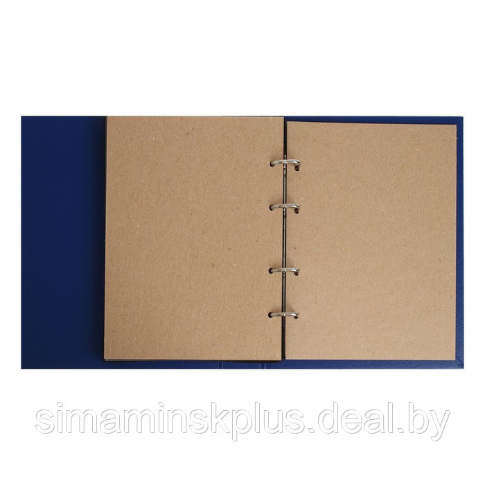 Альбом вертикальный для значков, с листами на ткани, 230 х 270 мм, бумвинил, синий - фото 4 - id-p175954055