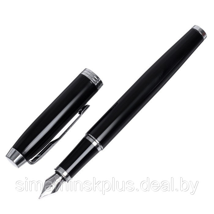 Ручка перьевая Parker IM Core F321 Black CT F, корпус из нержавеющей стали, В ПОДАРОЧНОМ ПАКЕТЕ - фото 3 - id-p216930156