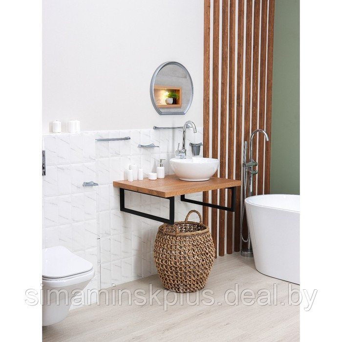 Набор для ванной комнаты Verona, цвет металлик - фото 2 - id-p199623713