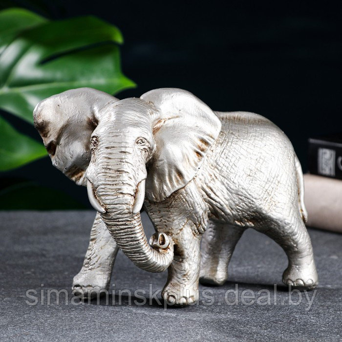 Фигура "Слон" серебро 18х9х13см - фото 1 - id-p174623162