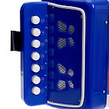 Музыкальная игрушка «Гармонь», цвет синий, фото 4
