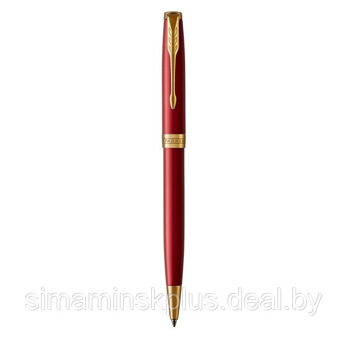 Ручка шариковая Parker Sonnet Core K539 Lacquer Intense Red GT М 1.0 мм, корпус из нержавеющей стали, чёрные - фото 2 - id-p216930157