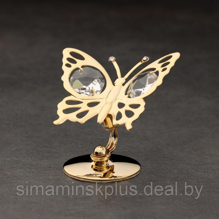 Сувенир "Бабочка", на подставке, с хрусталиками - фото 3 - id-p216930181