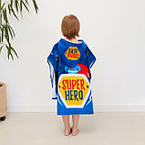 Полотенце-пончо детское махровое Крошка Я "Super Hero" 60*120см, 100% хлопок, 300гр/м2, фото 3