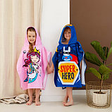 Полотенце-пончо детское махровое Крошка Я "Super Hero" 60*120см, 100% хлопок, 300гр/м2, фото 6