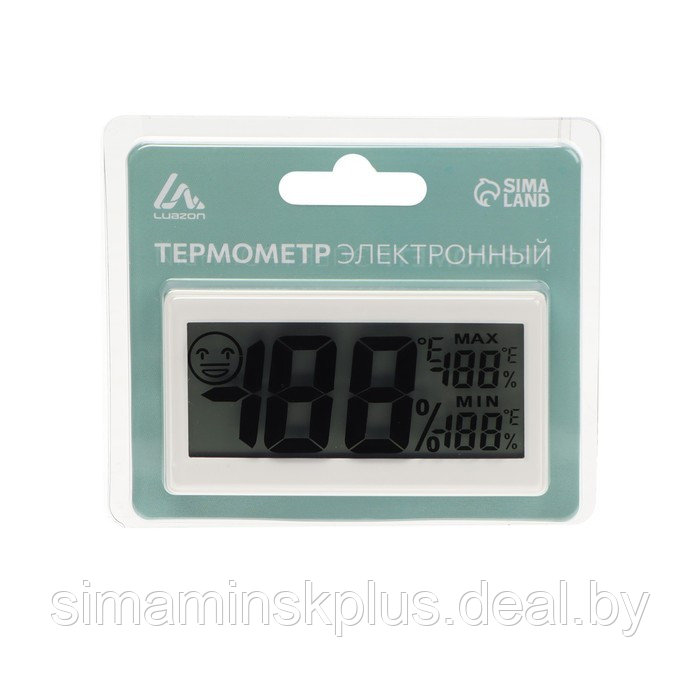 Термометр Luazon LTR-11, электронный, с гигрометром, белый - фото 3 - id-p174610141