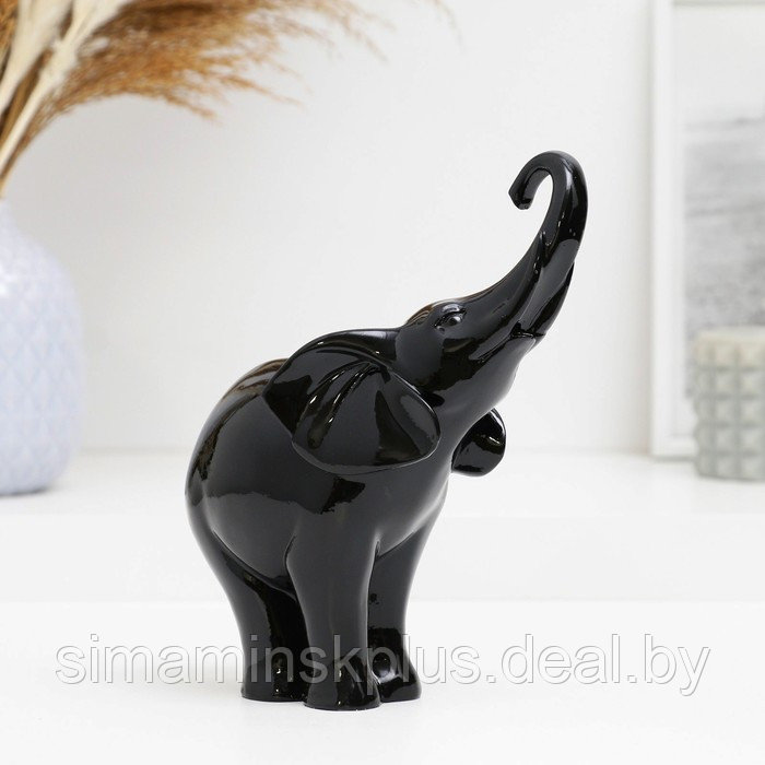 Фигура "Слон" черный, 16х9х18см - фото 1 - id-p174623164
