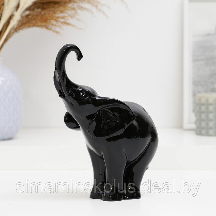 Фигура "Слон" черный, 16х9х18см - фото 3 - id-p174623164