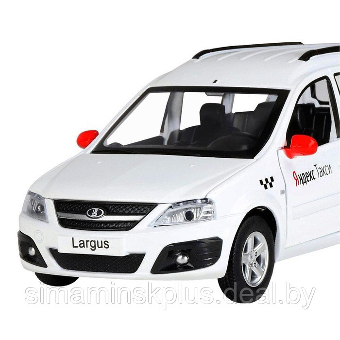 Машина металлическая «Lada Largus Яндекс Такси» 1:24, открываются двери, капот, озвученная, цвет белый - фото 4 - id-p215457601