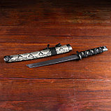 Сувенирное оружие «Катана на подставке», бежевые ножны под змеиную кожу, 47см, фото 2
