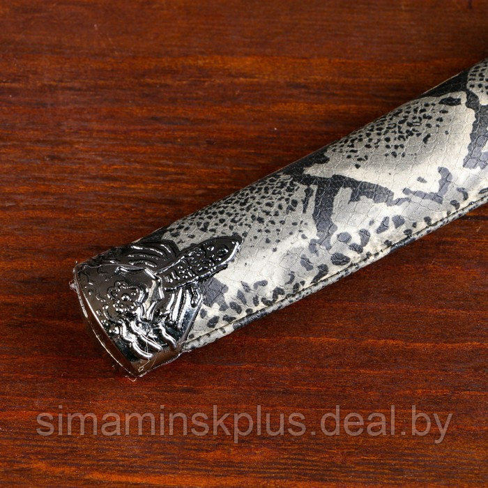 Сувенирное оружие «Катана на подставке», бежевые ножны под змеиную кожу, 47см - фото 5 - id-p176817076