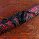 Сувенирное оружие «Катана на подставке», чёрные ножны с красным узором, 70см, фото 5