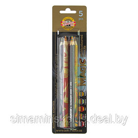 Карандаши 5 цветов 5.6 мм Koh-I-Noor Magic 3406, с многоцветным грифелем, корпус микс, L=175 мм