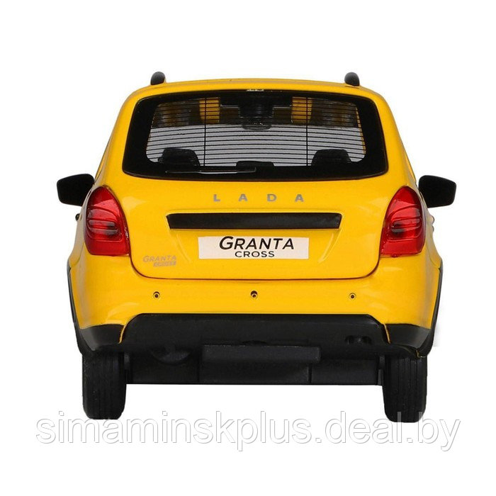 Машина металлическая Lada Granta Cross 1:24,откр двери, капот, багаж, световые и звуковые эффекты, цвет жёлтый - фото 6 - id-p215457602