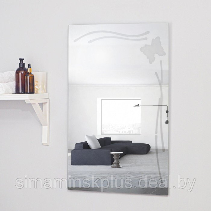 Зеркало «Бабочка», с пескоструйной графикой, настенное, 51×80 см - фото 1 - id-p177028949
