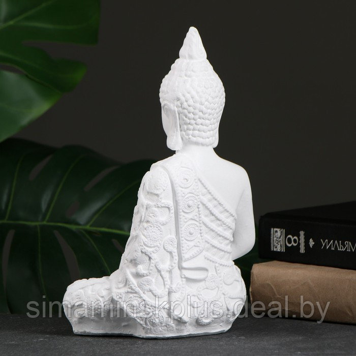 Фигура "Будда малый" 16х9х23см белая - фото 3 - id-p184216655