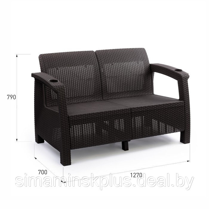 Набор садовой мебели: диван, два кресла, мокко - фото 10 - id-p202413709