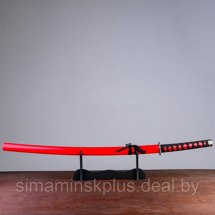 Сувенирное оружие «Катана на подставке», красные ножны, 103см - фото 1 - id-p216930161