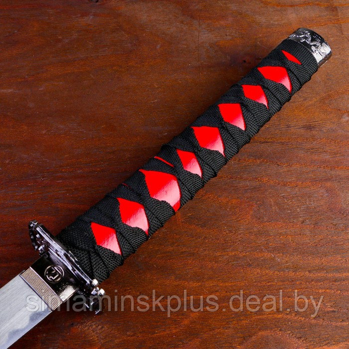 Сувенирное оружие «Катана на подставке», красные ножны, 103см - фото 4 - id-p216930161