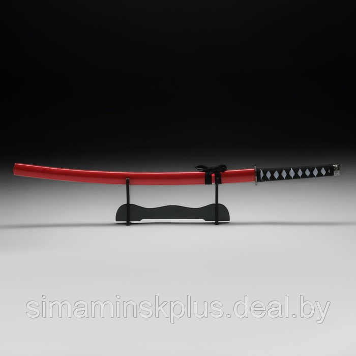 Сувенирное оружие «Катана на подставке», красные ножны, 103см - фото 7 - id-p216930161