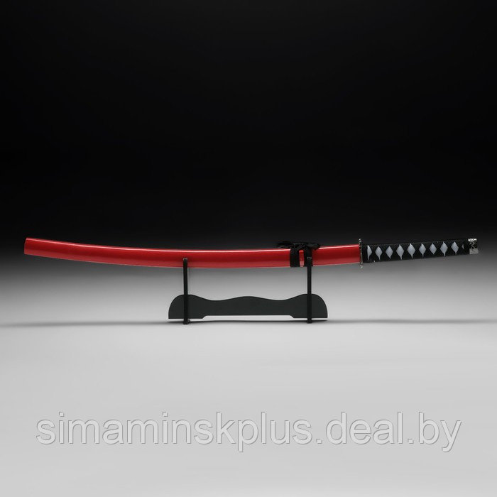 Сувенирное оружие «Катана на подставке», красные ножны, 103см - фото 8 - id-p216930161