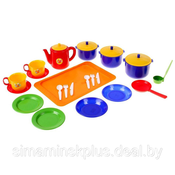 Посуда для кукол «Хозяюшка», большой набор, 21 элемент - фото 1 - id-p199922029