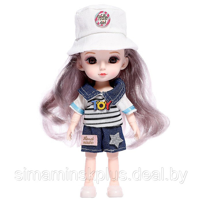 Кукла модная шарнирная «Арина» в комбинезоне - фото 4 - id-p199007403