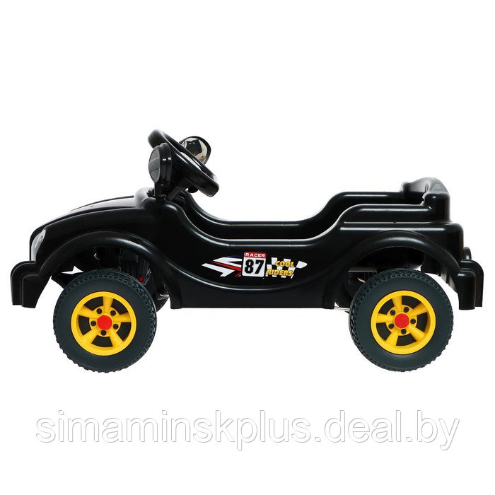 Машина-каталка педальная Cool Riders, с клаксоном, цвет чёрный - фото 4 - id-p211539385